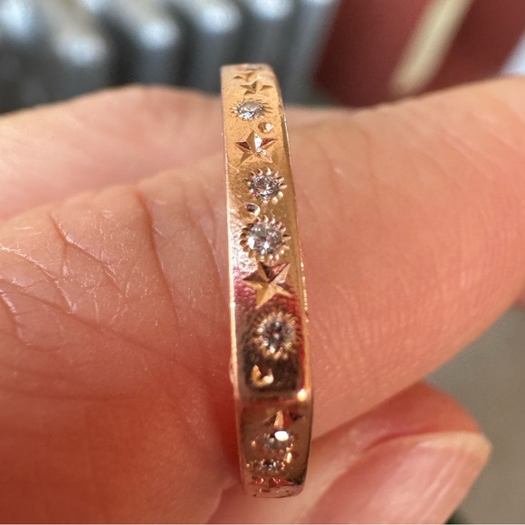 Pieces of Starr 14k Rose Gold Celestial Slice Ring - Picture 15 of 17